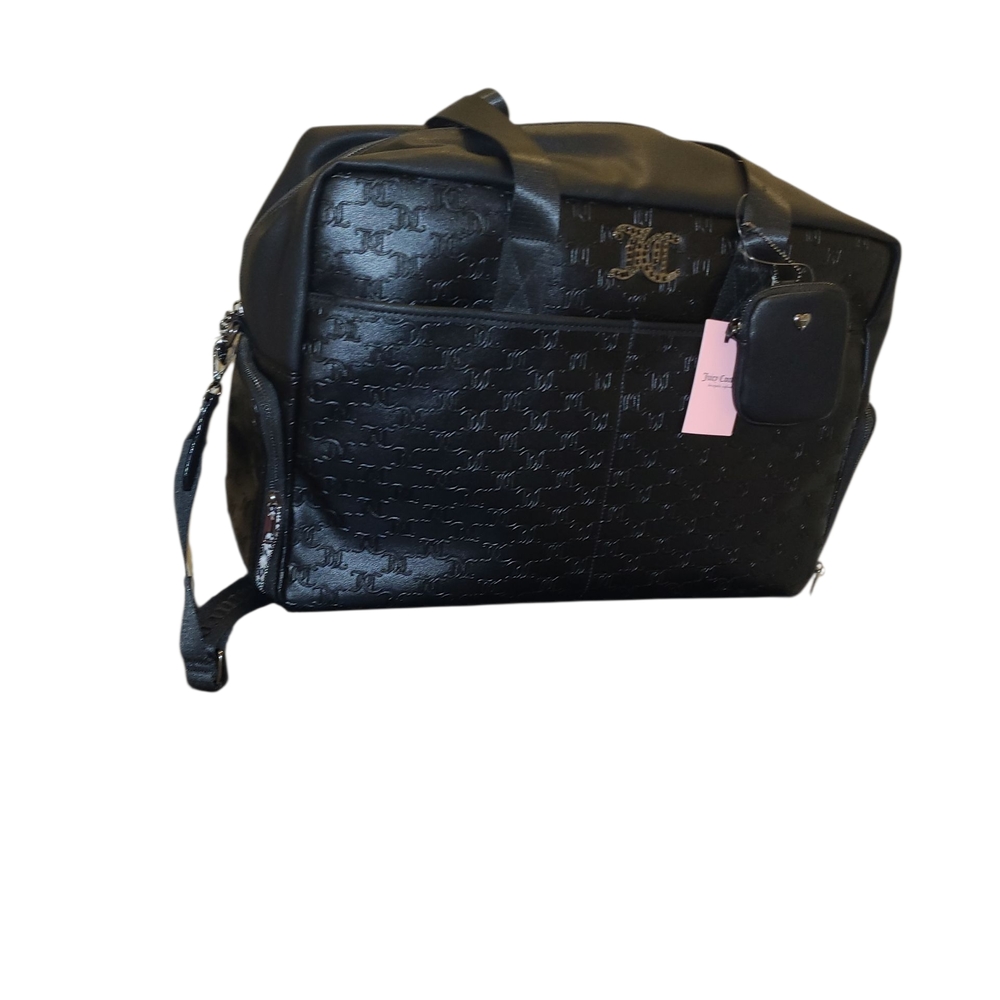 NWT Juicy Couture Black Embossed Weekender Travel Bag - Picture 2 of 16